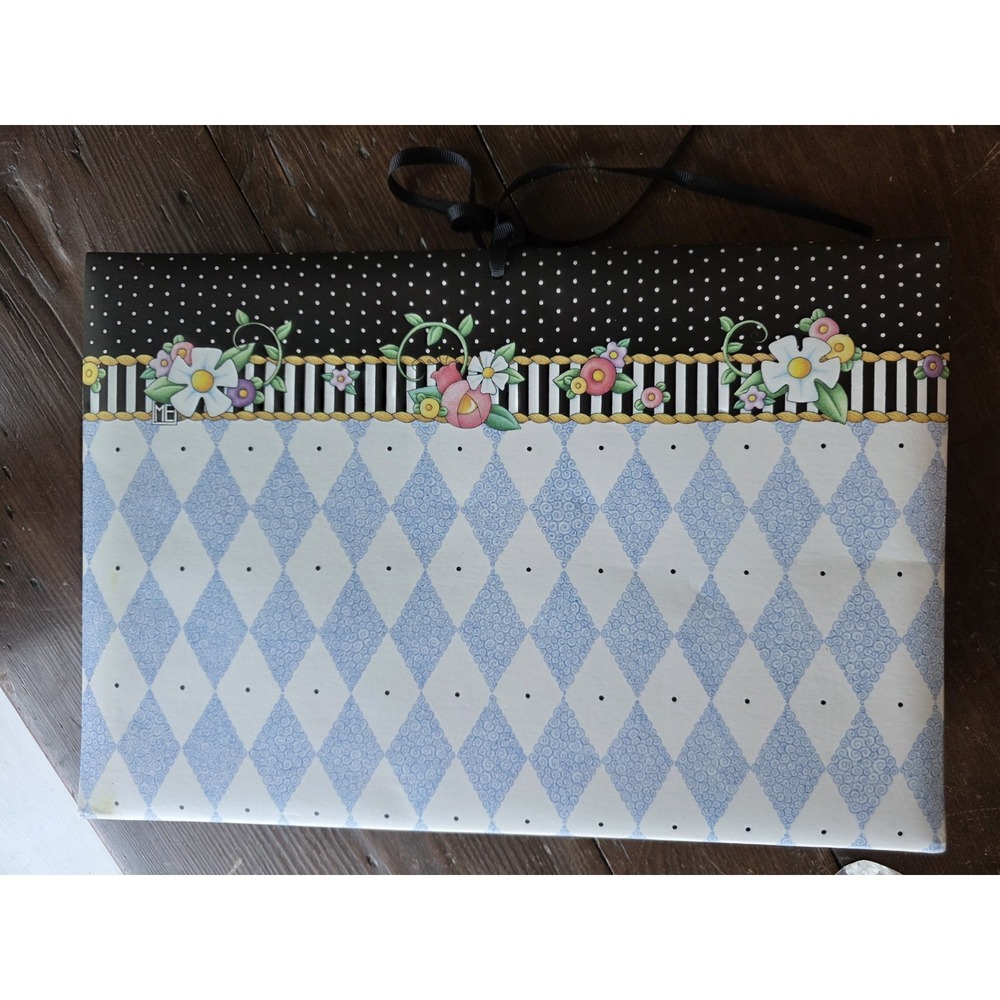 Vintage Mary Engelbreit Expanding Accordion File Organizer 15 x 10 Unused Labels